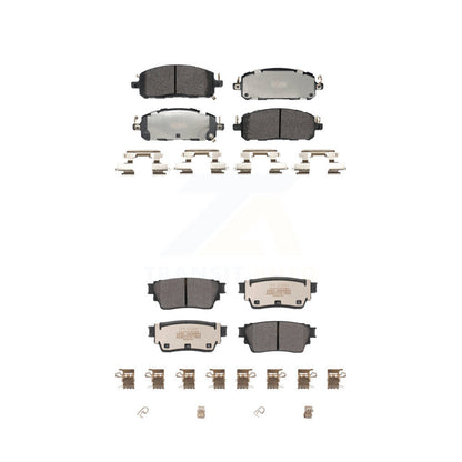 Semi-Metallic Brake Pads Front Rear Kit For Mitsubishi Outlander Nissan INFINITI