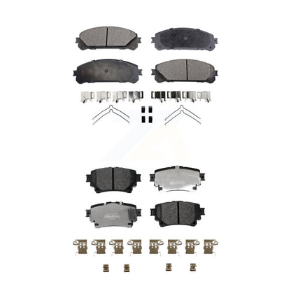 Semi-Metallic Brake Pads Front Rear Kit For Toyota Highlander Sienna Lexus RAV4