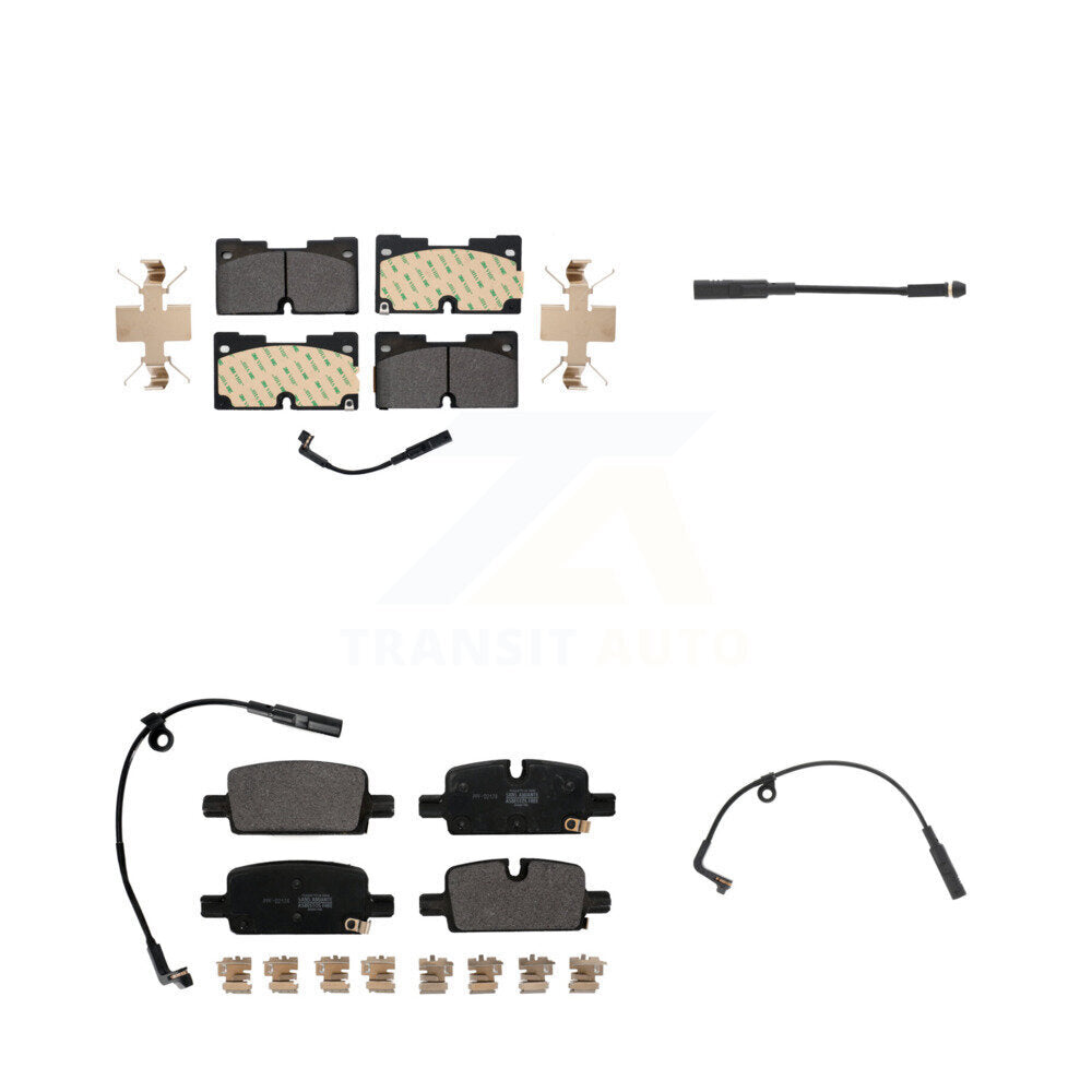 Semi-Metallic Brake Pads Extra Wear Sensor Front Rear Kit For GMC Chevrolet 1500