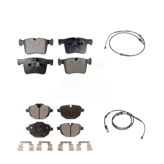 Semi-Metallic Disc Brake Pads And Wear Sensors Front Rear Kit For BMW X3 X4