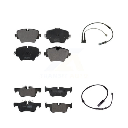 Semi-Metallic Brake Pad And Wear Sensor Front Rear Kit For BMW X1 Mini Cooper X2