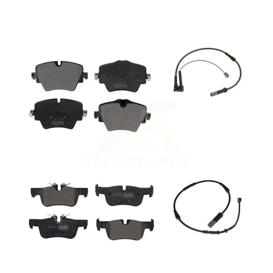 Semi-Metallic Brake Pad And Wear Sensor Front Rear Kit For BMW X1 Mini Cooper X2