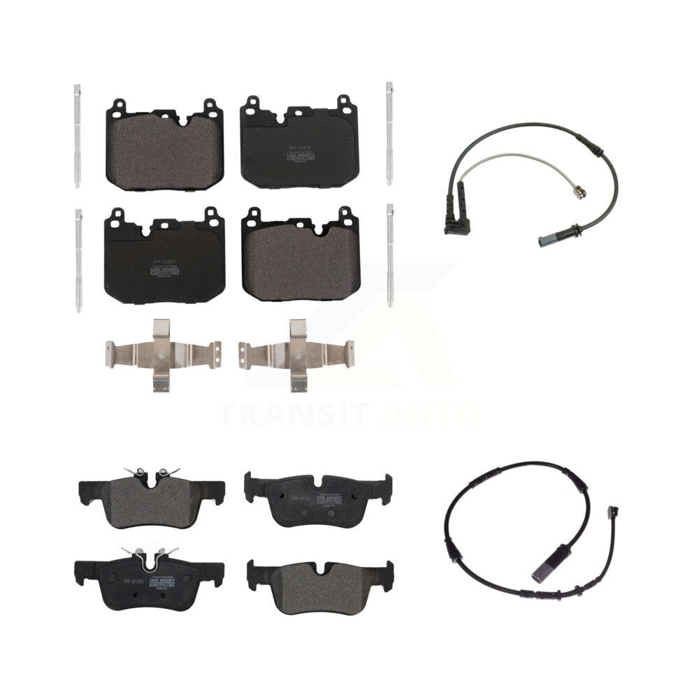 Semi-Metallic Brake Pads & Wear Sensor Front Rear Kit For Mini Cooper Countryman