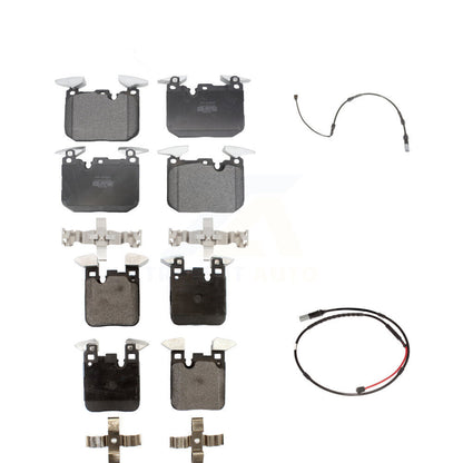 Semi-Metallic Disc Brake Pads And Wear Sensors Front Rear Kit For BMW M3 M2