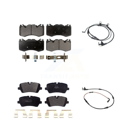Semi-Metallic Brake Pads & Wear Sensor Front Rear Kit For Land Rover Range Sport