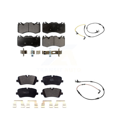 Semi-Metallic Brake Pads & Wear Sensor Front Rear Kit For Land Rover Range Sport