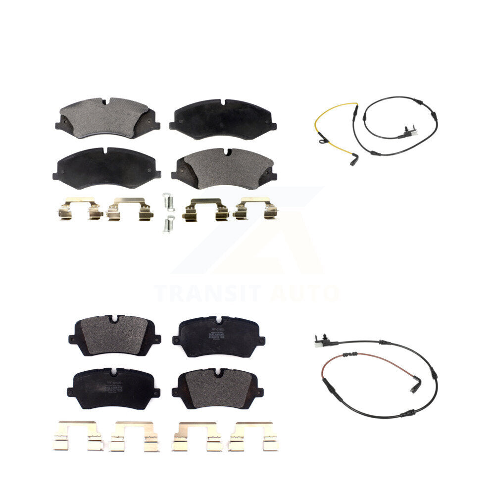 Semi-Metallic Brake Pads & Wear Sensor Front Rear Kit For Land Rover Range Sport