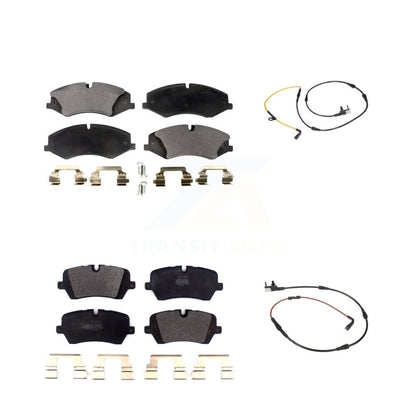Semi-Metallic Brake Pads & Wear Sensor Front Rear Kit For Land Rover Range Sport