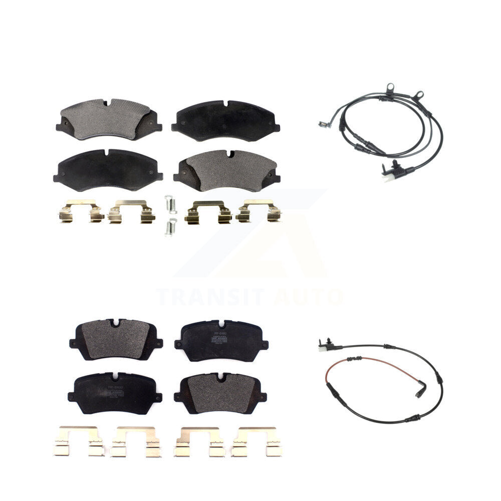Semi-Metallic Brake Pads & Wear Sensor Front Rear Kit For Land Rover Range Sport