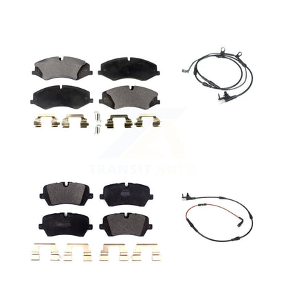 Semi-Metallic Brake Pads & Wear Sensor Front Rear Kit For Land Rover Range Sport