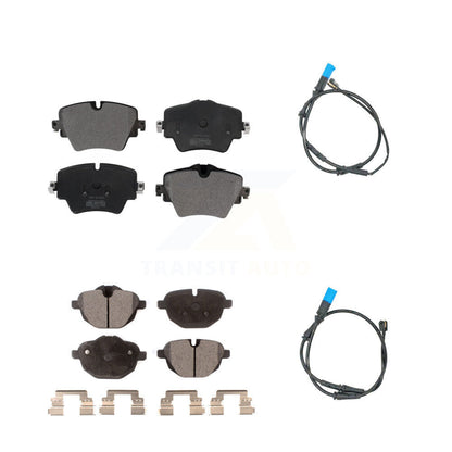 Semi-Metallic Disc Brake Pads And Wear Sensors Front Rear Kit For BMW X3