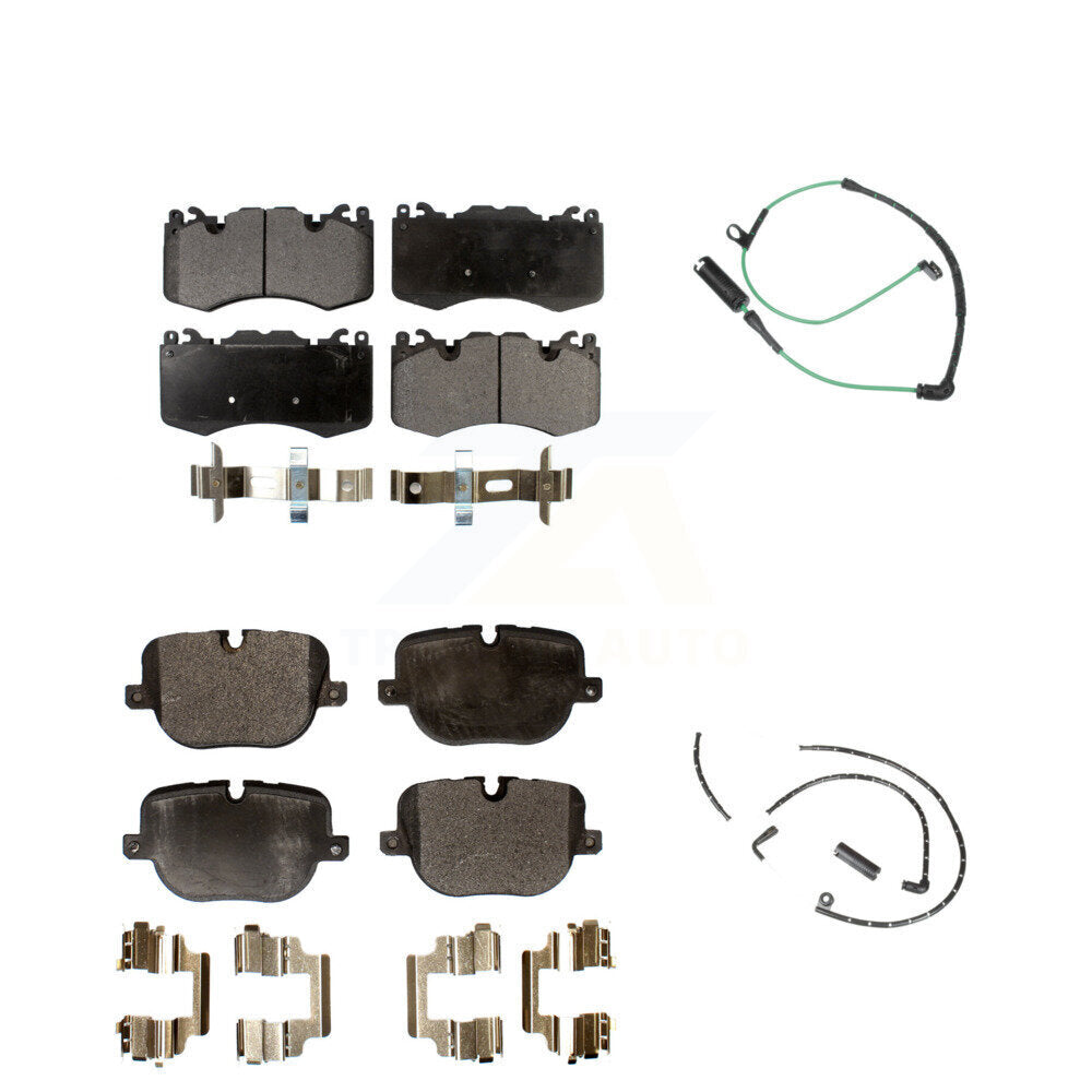 Semi-Metallic Disc Brake Pad And Wear Sensor Front Rear Kit For Land Rover Range