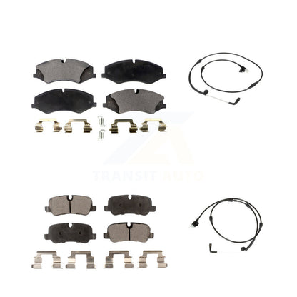 Semi-Metallic Brake Pads & Wear Sensor Front Rear Kit For Land Rover Range Sport