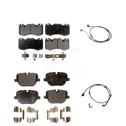 Semi-Metallic Brake Pads & Wear Sensor Front Rear Kit For Land Rover Range Sport