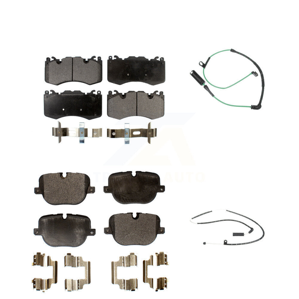 Semi-Metallic Disc Brake Pad And Wear Sensor Front Rear Kit For Land Rover Range