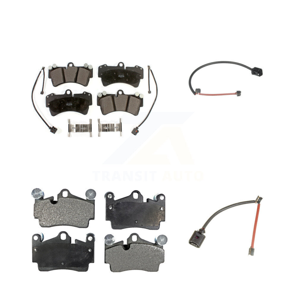 Semi-Metallic Brake Pad And Extra Wear Sensor Front Rear Kit For Audi Q7 Porsche