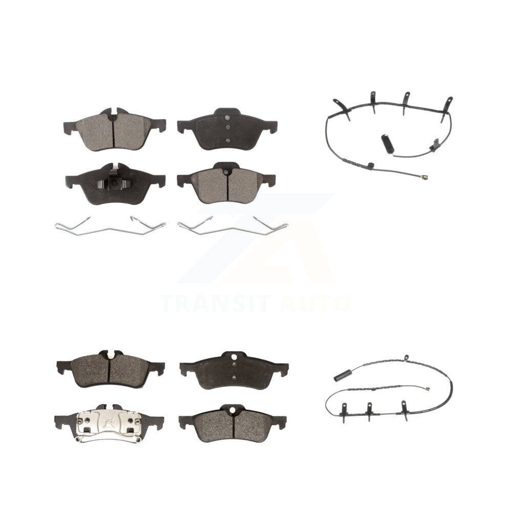 Semi-Metallic Disc Brake Pads And Wear Sensors Front Rear Kit For Mini Cooper