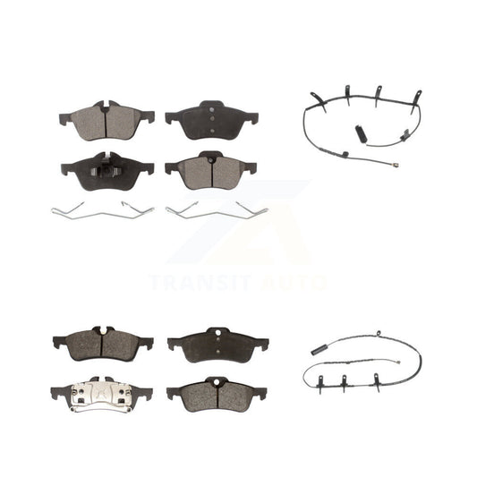 Semi-Metallic Disc Brake Pads And Wear Sensors Front Rear Kit For Mini Cooper