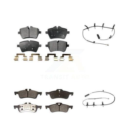 Semi-Metallic Disc Brake Pads And Wear Sensors Front Rear Kit For Mini Cooper