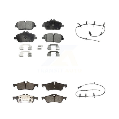 Semi-Metallic Disc Brake Pads And Wear Sensors Front Rear Kit For Mini Cooper