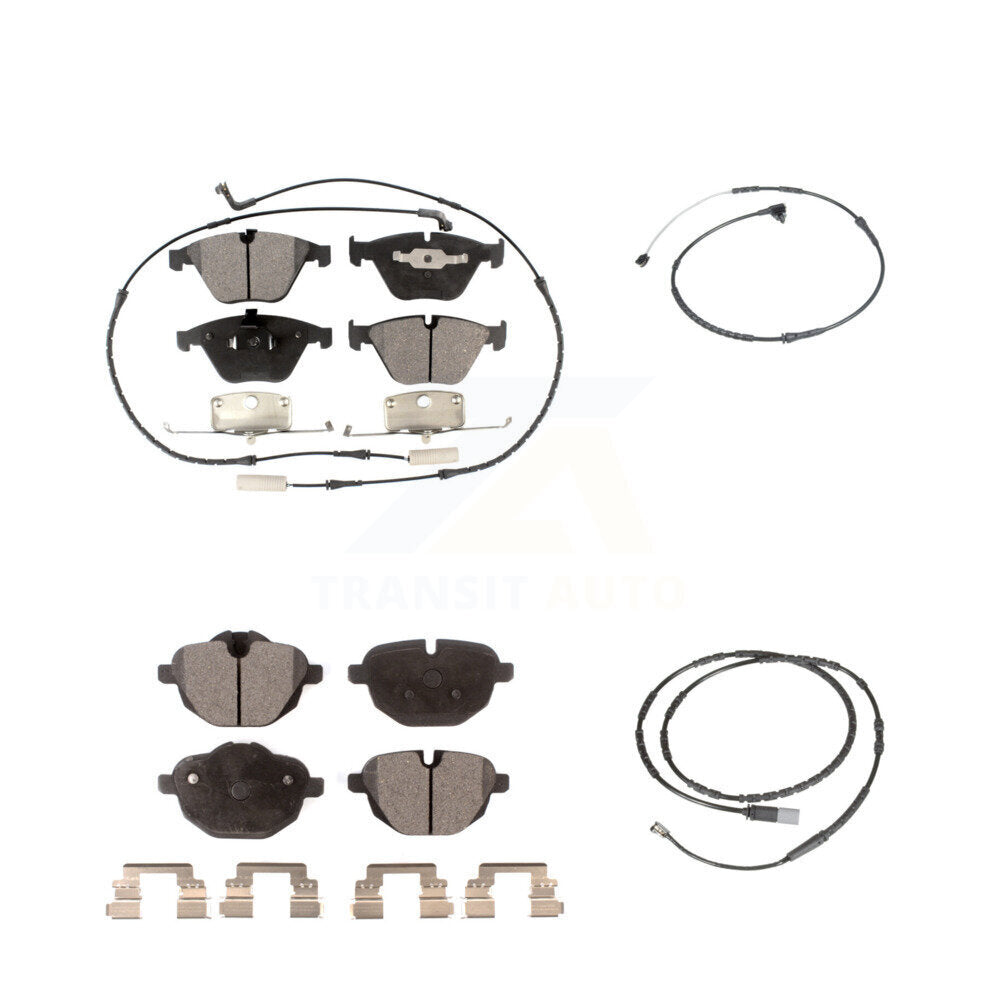 Semi-Metallic Disc Brake Pads And Extra Wear Sensors Front Rear Kit For BMW Z4