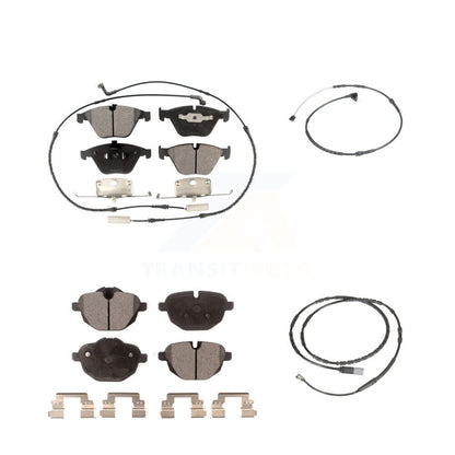Semi-Metallic Disc Brake Pads And Extra Wear Sensors Front Rear Kit For BMW Z4