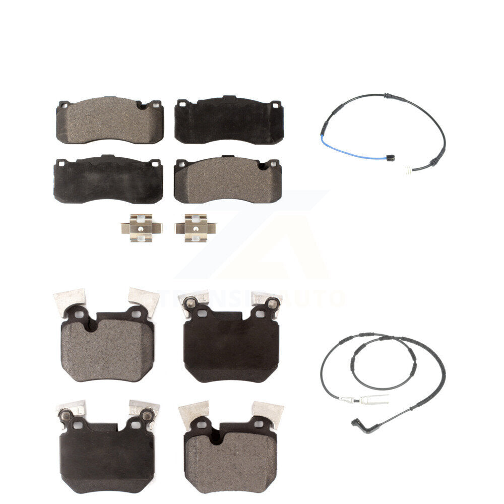 Semi-Metallic Disc Brake Pads Wear Sensor Front Rear Kit For BMW 135i 135is 3.0L