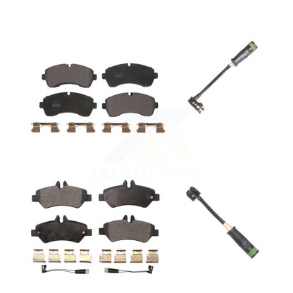 Semi-Metallic Disc Brake Pads And Extra Wear Sensors Front Rear Kit For