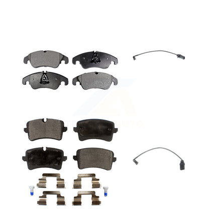 Semi-Metallic Disc Brake Pads And Wear Sensor Front Rear Kit For Audi A6 Quattro