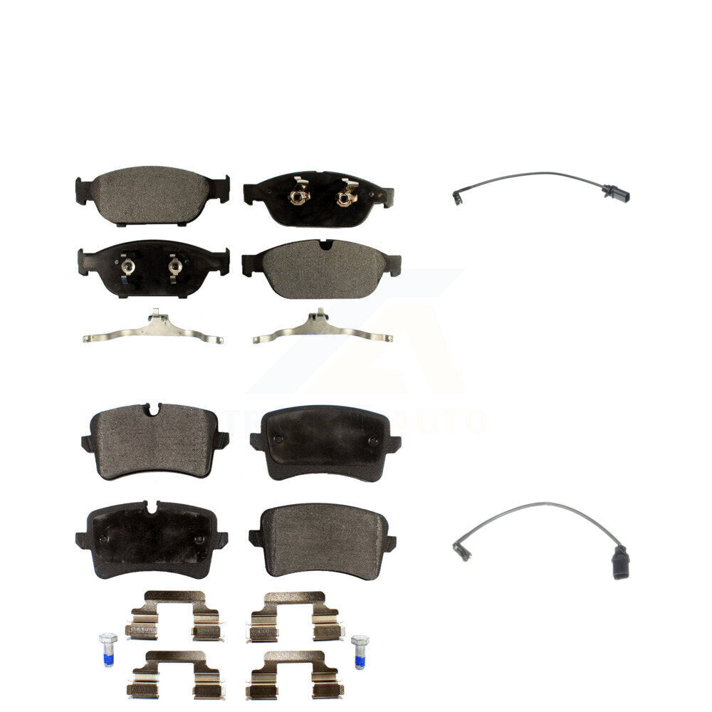 Semi-Metallic Disc Brake Pads And Wear Sensor Front Rear Kit For Audi A6 Quattro
