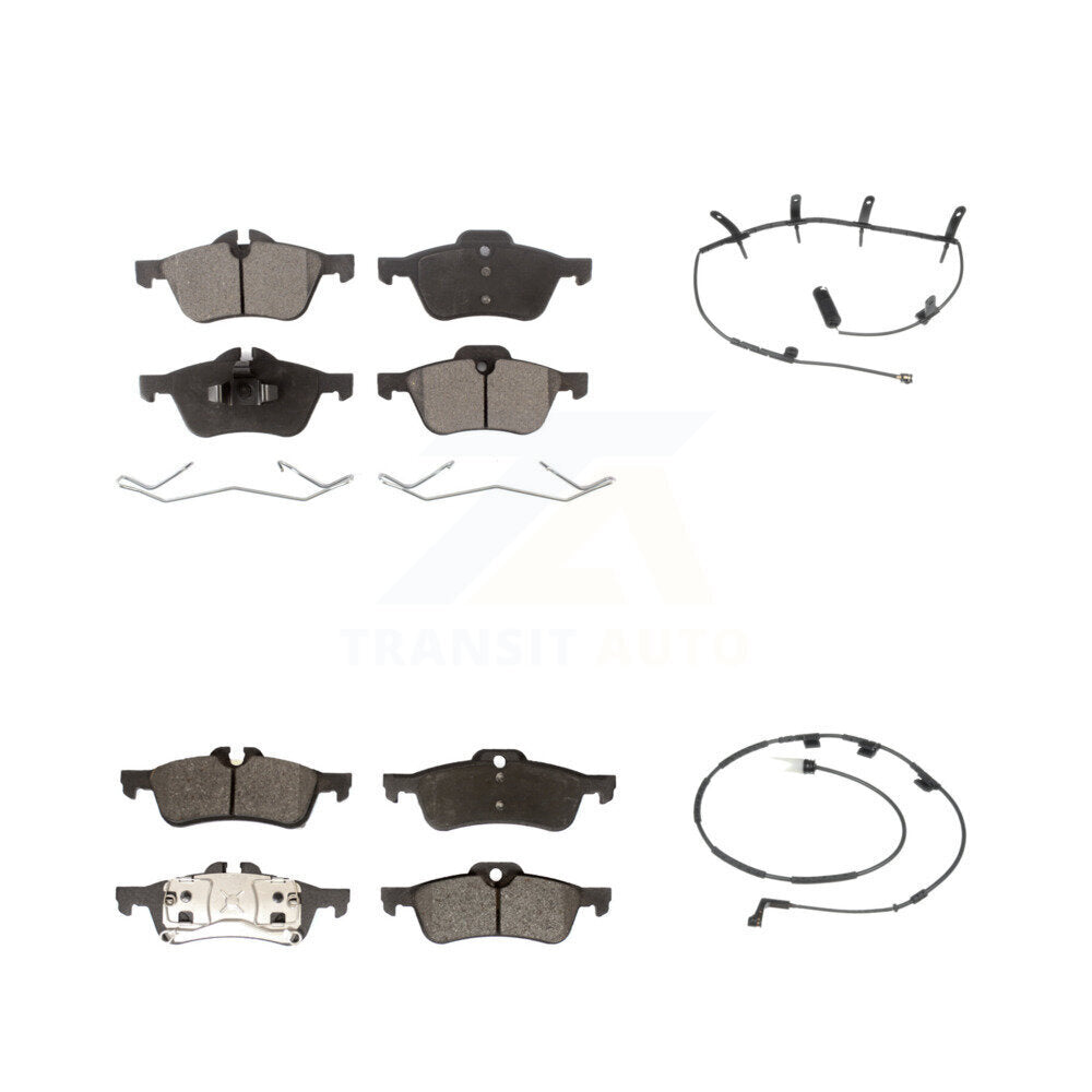 Semi-Metallic Brake Pad And Wear Sensor Front Rear Kit For 2006 Mini Cooper 1.6L