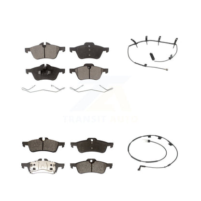 Semi-Metallic Brake Pad And Wear Sensor Front Rear Kit For 2006 Mini Cooper 1.6L