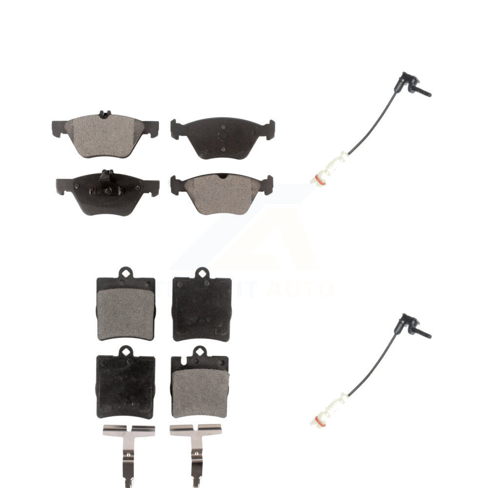 Semi-Metallic Brake Pad Wear Sensor Front Rear Kit For Mercedes-Benz E320 CLK320