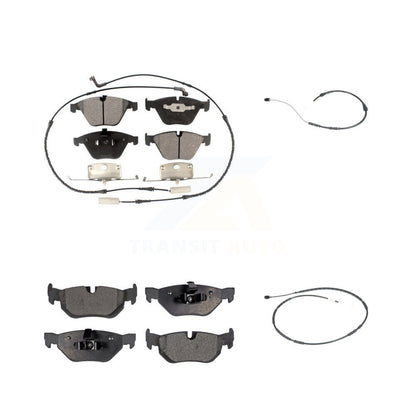 Semi-Metallic Disc Brake Pads And Extra Wear Sensors Front Rear Kit For BMW X1