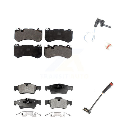 Semi-Metallic Brake Pad And Wear Sensor Front Rear Kit For Mercedes-Benz G63 AMG