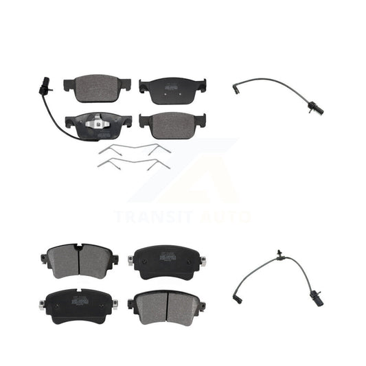 Semi-Metallic Brake Pad And Extra Wear Sensor Front Rear Kit For Audi A4 Quattro