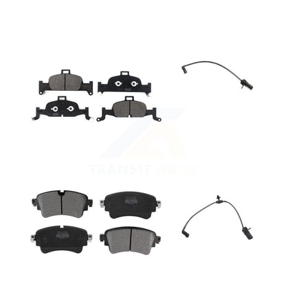 Semi-Metallic Disc Brake Pad & Wear Sensor Front Rear Kit For Audi A4 Quattro A5