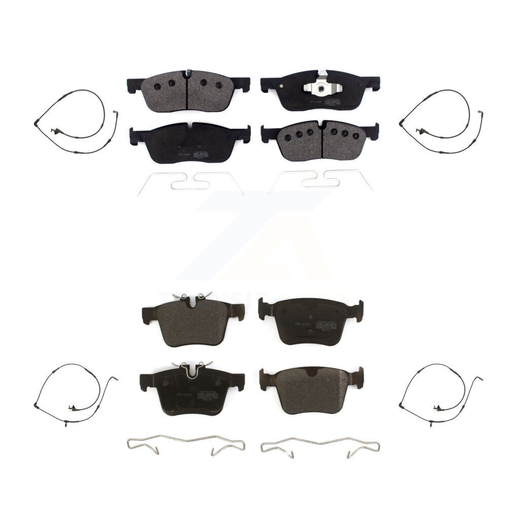Semi-Metallic Brake Pad & Wear Sensor Front Rear Kit For Land Rover Range Evoque