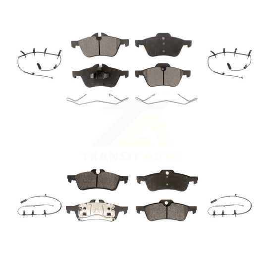 Semi-Metallic Disc Brake Pads And Wear Sensors Front Rear Kit For Mini Cooper