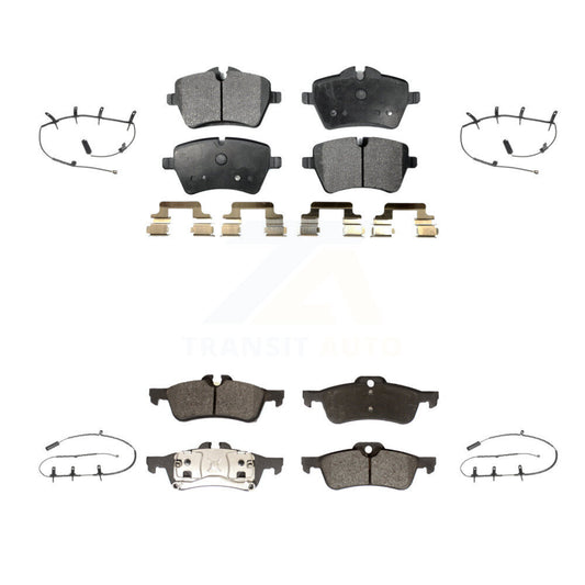 Semi-Metallic Disc Brake Pads And Wear Sensors Front Rear Kit For Mini Cooper