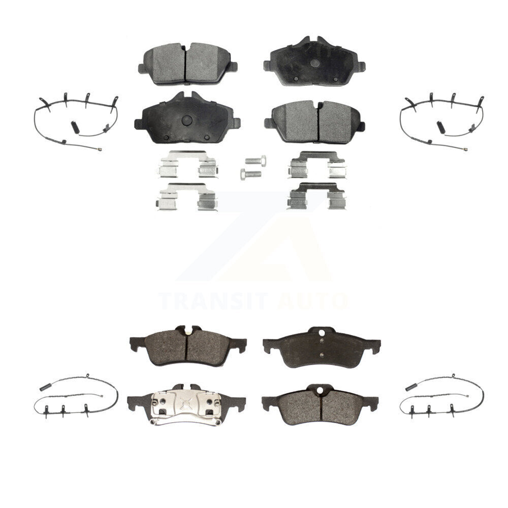 Semi-Metallic Disc Brake Pads And Wear Sensors Front Rear Kit For Mini Cooper