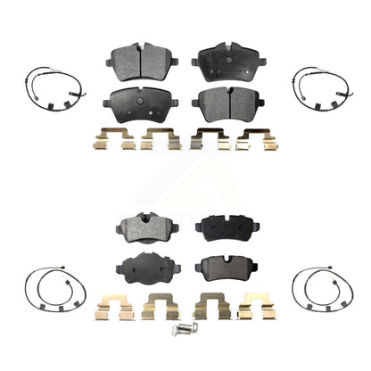 Semi-Metallic Disc Brake Pad And Wear Sensor Front Rear Kit For Mini Cooper 1.6L