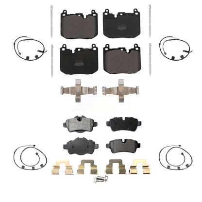 Semi-Metallic Disc Brake Pads And Wear Sensors Front Rear Kit For Mini Cooper