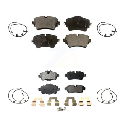 Semi-Metallic Brake Pad And Wear Sensor Front Rear Kit For 2015 Mini Cooper 1.6L