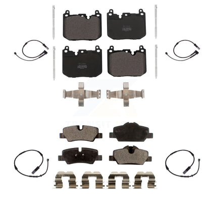Semi-Metallic Disc Brake Pads And Wear Sensors Front Rear Kit For Mini Cooper