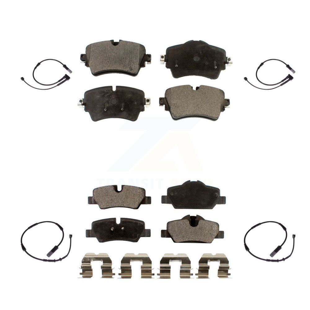 Semi-Metallic Disc Brake Pads And Wear Sensors Front Rear Kit For Mini Cooper
