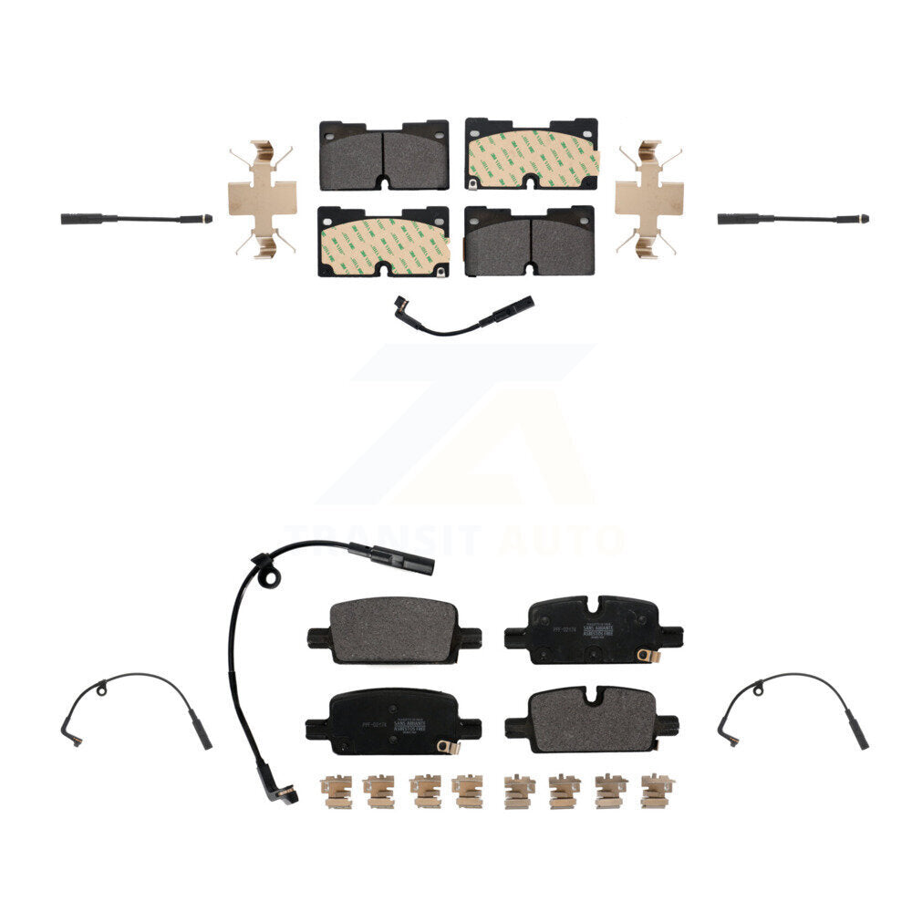 Semi-Metallic Brake Pads Extra Wear Sensor Front Rear Kit For GMC Chevrolet 1500