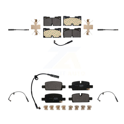 Semi-Metallic Brake Pads Extra Wear Sensor Front Rear Kit For GMC Chevrolet 1500