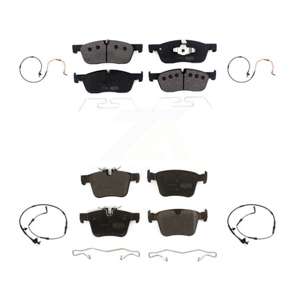 Semi-Metallic Disc Brake Pads And Wear Sensors Front Rear Kit For Jaguar XE