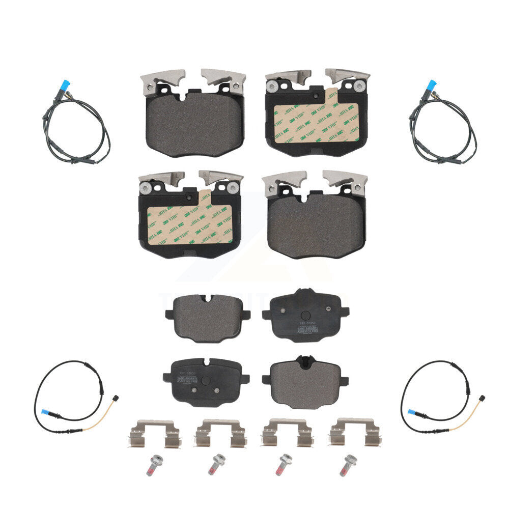 Semi-Metallic Disc Brake Pads And Wear Sensors Front Rear Kit For BMW X4